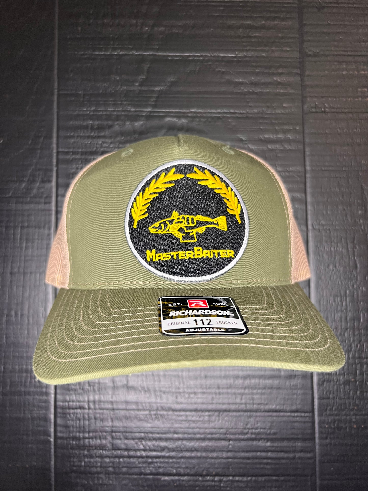 Green/Tan Trucker Masterbaiter Captain Patch Cap