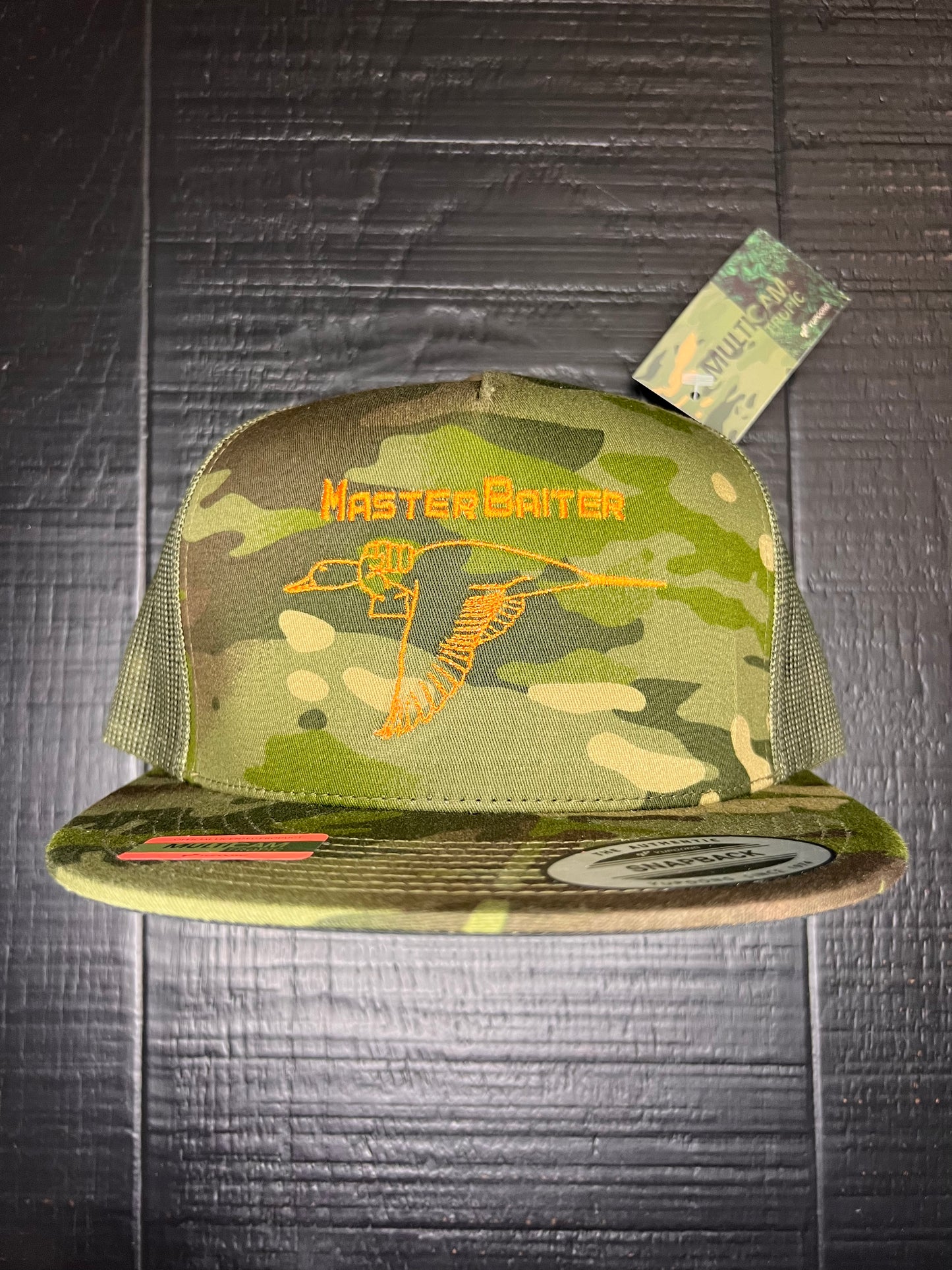 Multicam Tropic/Green Flatbill Masterbaiter Duck Cap