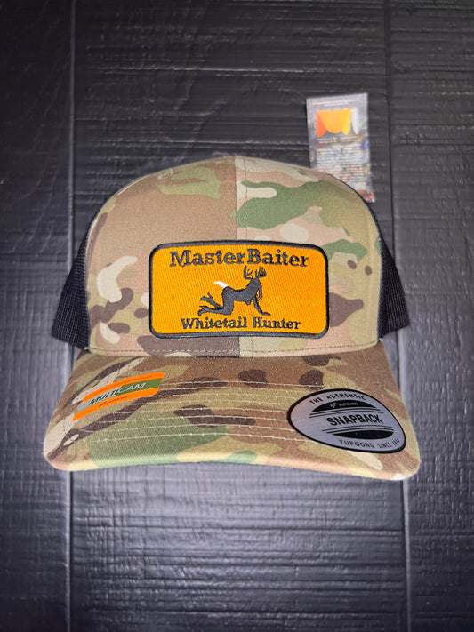 Multicam/Black Trucker Whitetail Hunter Patch Cap