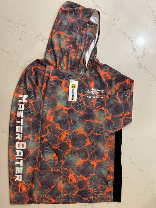 Orange Longsleeve Redfish Skeleton Shirt