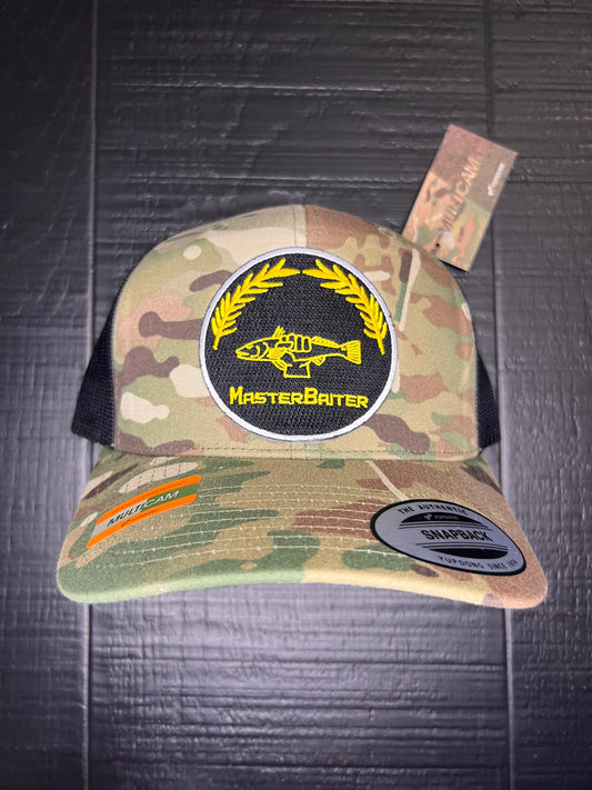 Multicam/Black Trucker Masterbaiter Captain Patch Cap