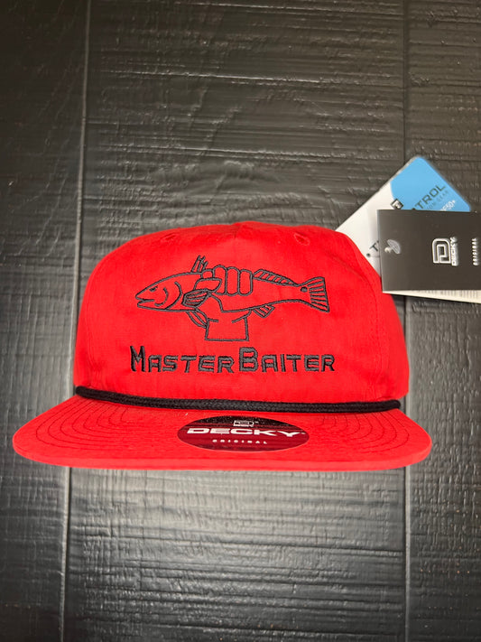 Red Flatbill Rope DriFit Cap