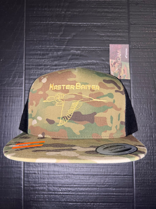 Multicam Green/Black Flatbill Masterbaiter Duck Cap