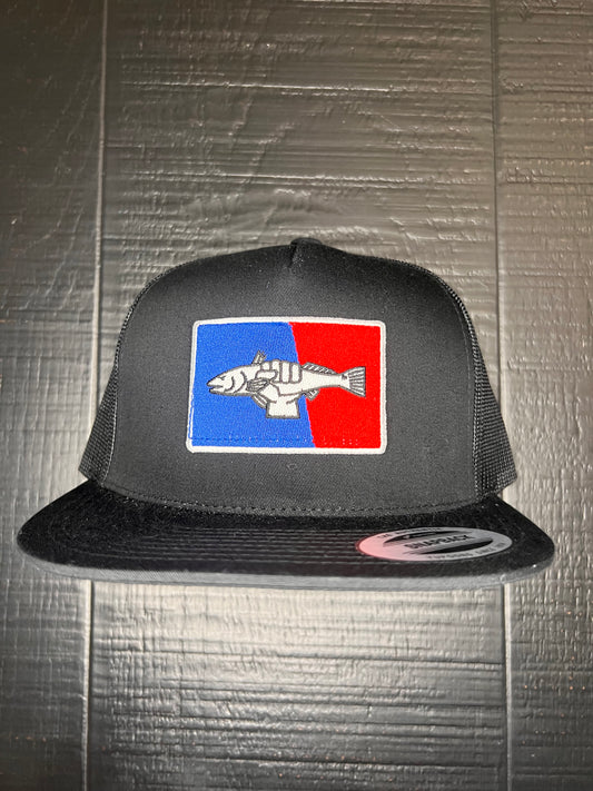 Black Flatbill Masterbaiter Redfish League Patch Cap