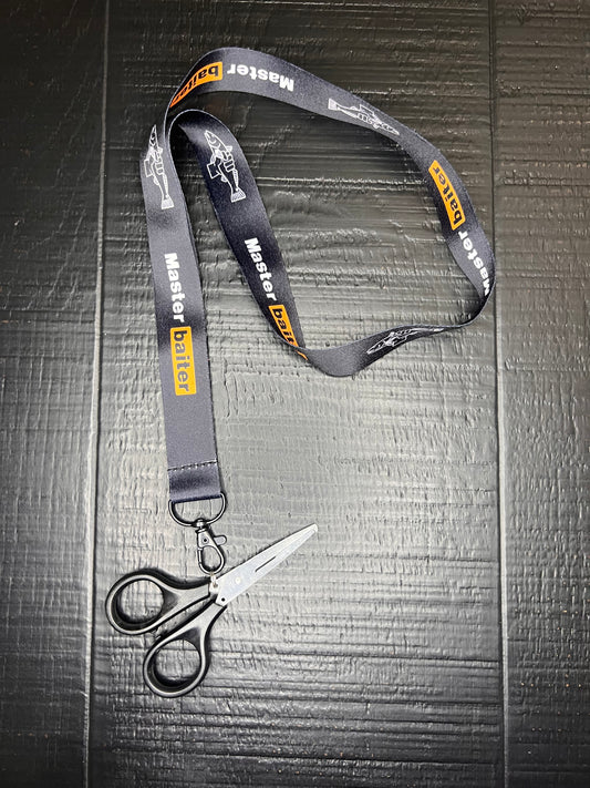 Black Masterbaiter Hub Lanyard W/ Scissors