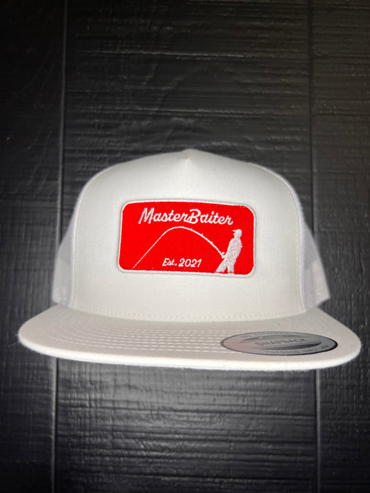 White Flatbill W/ Red Masterbaiter Patch Cap